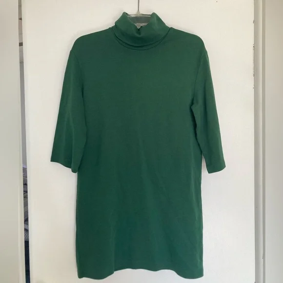 Zara | Tops | Zara Dark Green Turtleneck Tunic Dress Size S | Poshmark